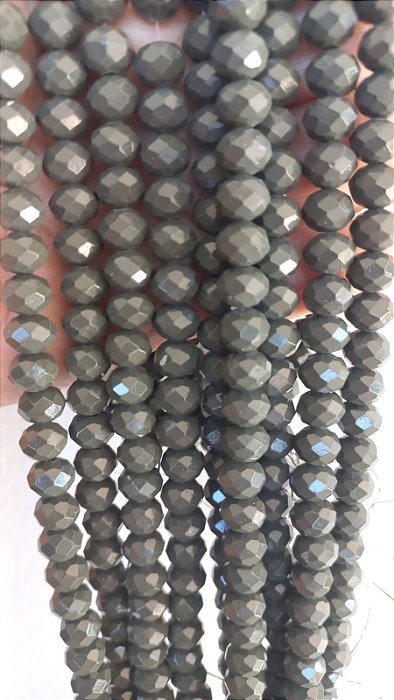Cristal Cinza Escuro 8mm (1 Fio- Aproximadamente 70un)