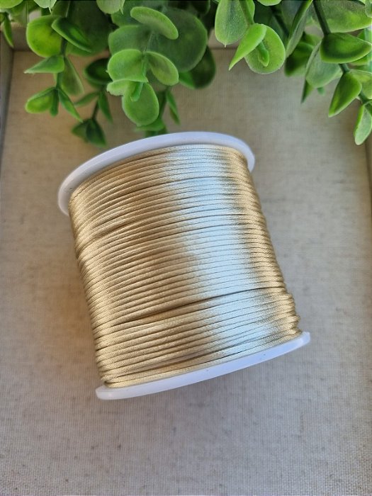 Fio de Seda 1mm  Bege Claro (5 metros)
