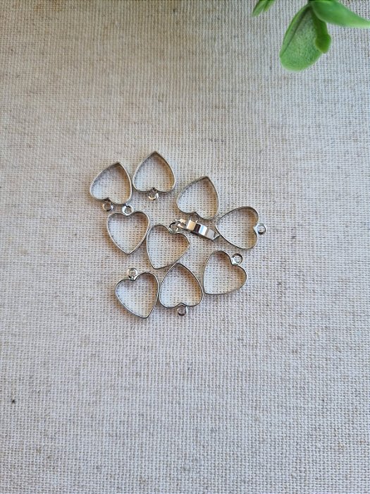 Pingente Coração Níquel 10x10x2mm (Un)