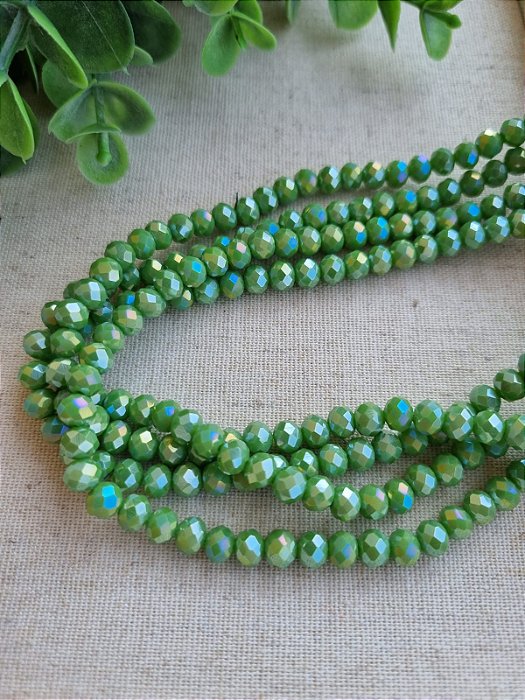 Cristal Verde Claro Boreal 6mm (1 fio - 90un)