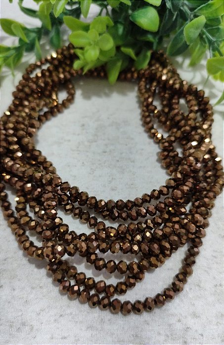 Cristal Cobre 6mm (1 fio - 86un)