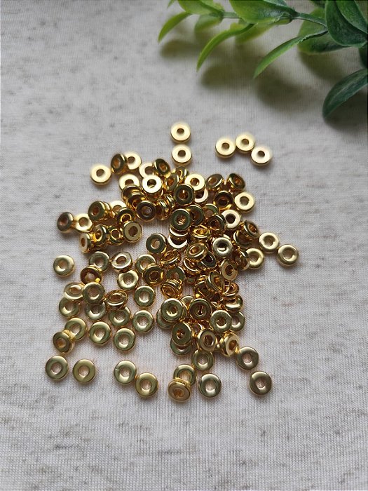 Entremeio Disco ABS Ouro (5gr - Aproximadamente 90un)