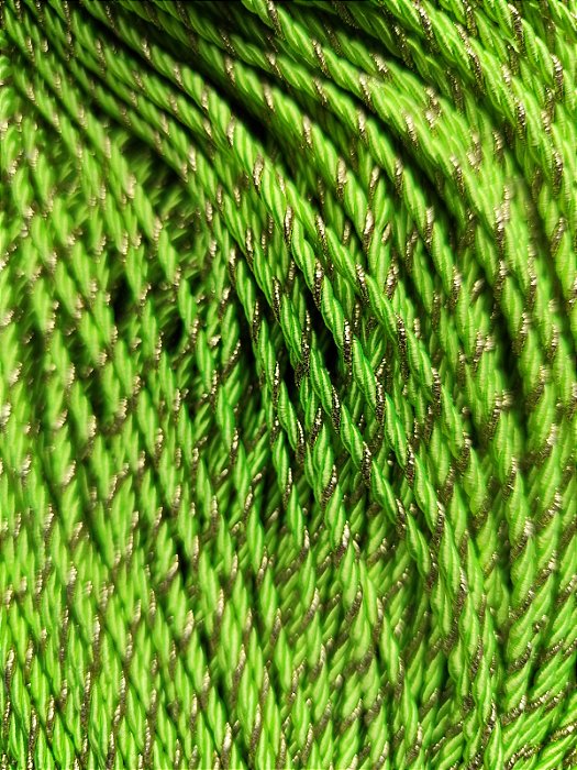 Fio Marroquino Verde com Dourado 3mm (mt)