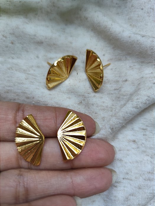 Brinco Leque Ouro (UN)