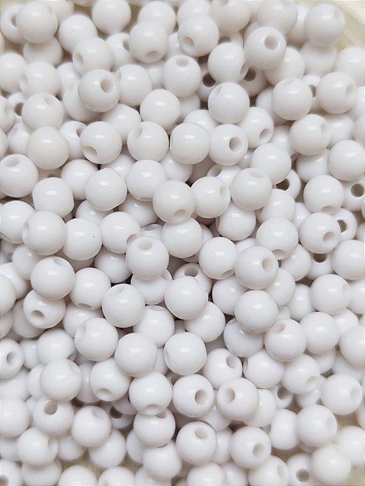Bola Resina 6mm Branco (20gr - Aproximadamente 170un)