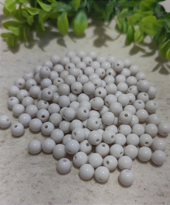 Bola Resina 8mm Branco (20gr - Aproximadamente 70un)
