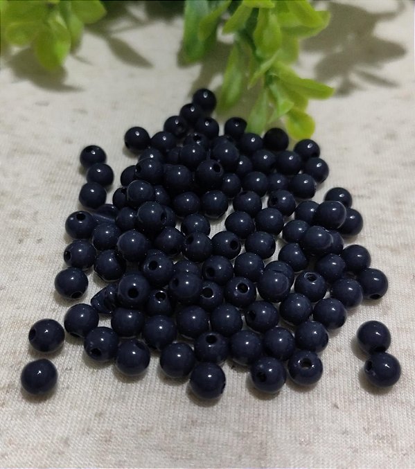 Bola Resina 6mm Azul Marinho (20gr - Aproximadamente 170un)