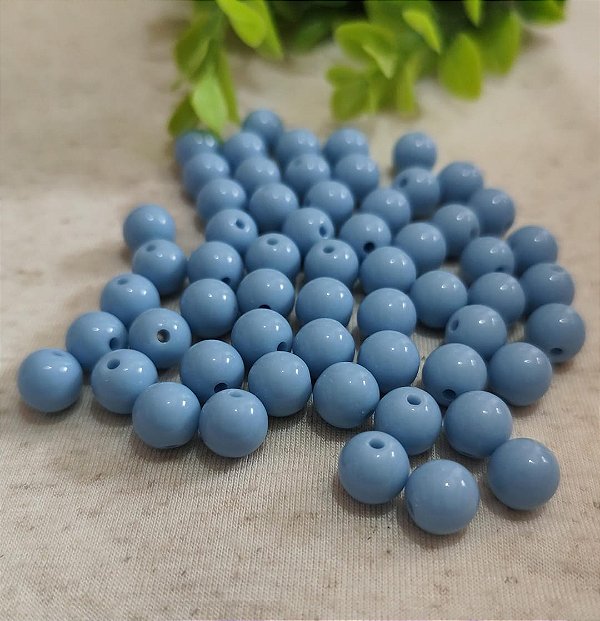 Bola Resina 10mm Azul Bebê (20gr - Aproximadamente 40un)