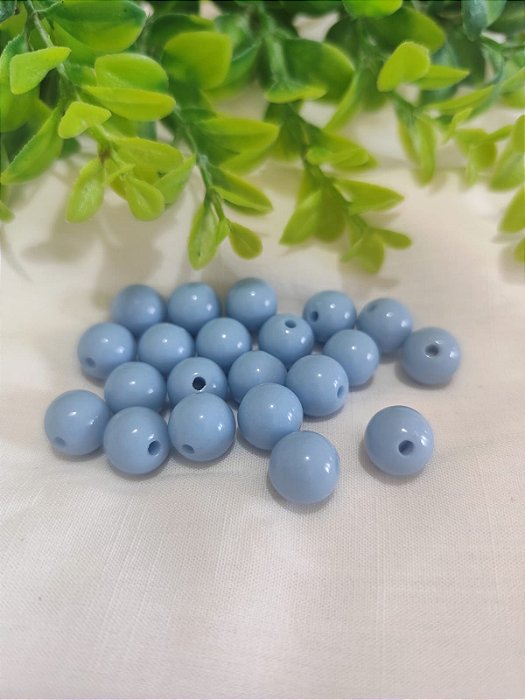 Bola Resina 12mm Azul Bebê (20gr - Aproximadamente 23un)