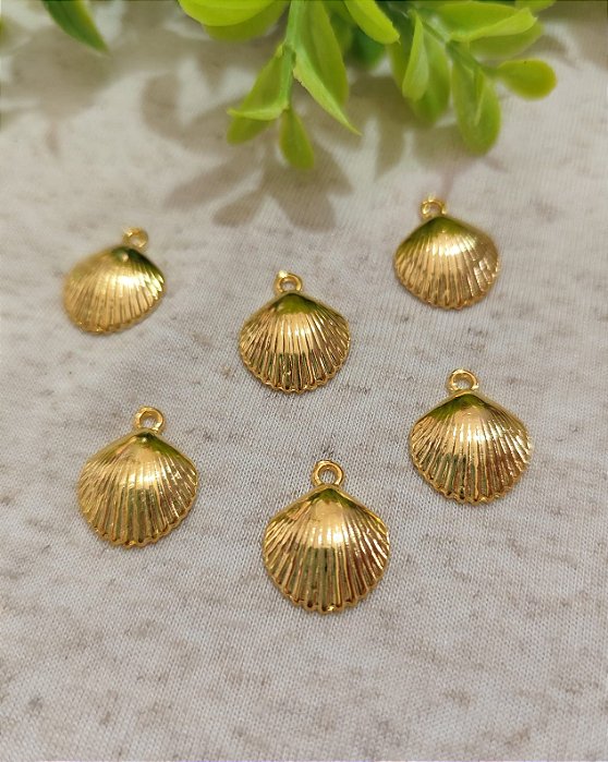 Pingente Concha 18mm Ouro (un)