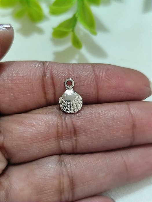 Pingente Concha 11mm Níquel (UN)