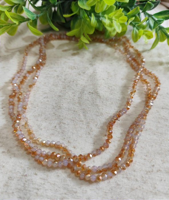 Cristal Nude Mesclado 4mm (1 Fio - Aproximadamente 120un)
