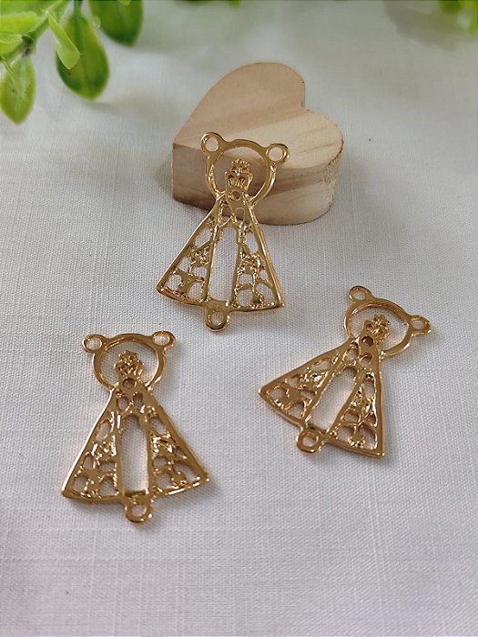 Entremeio Nossa Senhora 34mm Ouro (3 Saídas)
