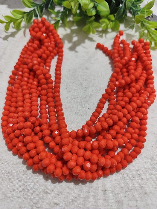 Cristal Coral 8mm (1 Fio- Aproximadamente 64un)