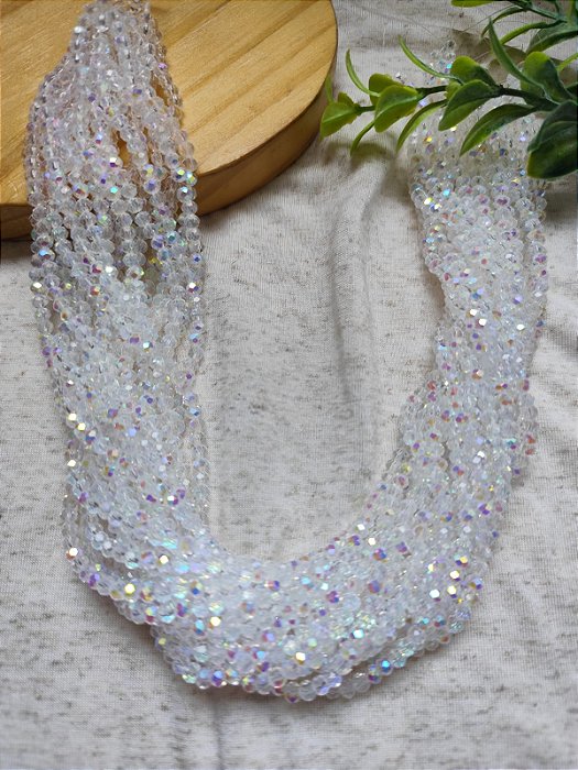 Cristal Branco Furta-Cor 4mm (1 fio-120un)