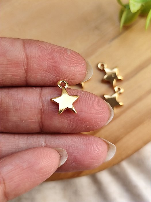 Pingente Estrela 10mm Ouro (UN)
