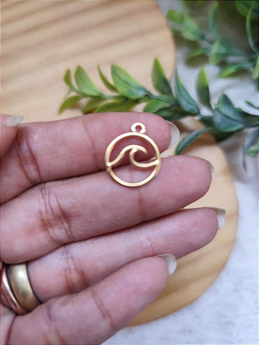 Pingente Onda 17mm Ouro (UN)
