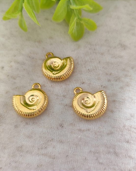 Pingente Caracol 18mm Ouro (UN)