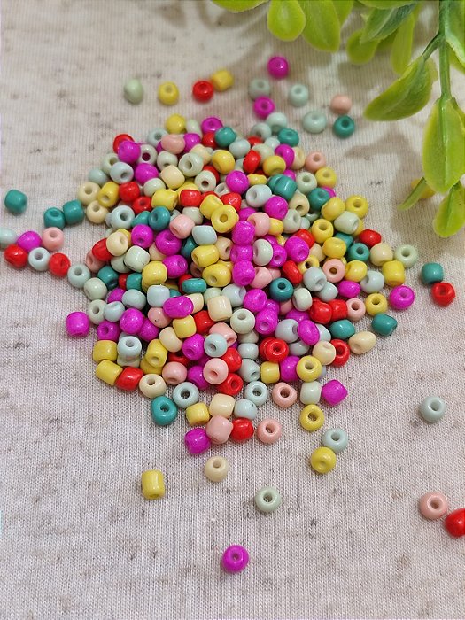Miçanga Chinesa nº 6 Colorida Mais Clara 4.1mm (20gr)