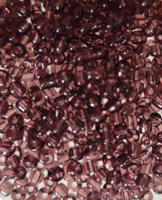 Miçanga Chinesa nº 6 Roxa Translúcida 4.1mm (20gr)