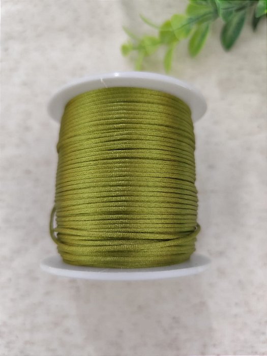 Fio de Seda 1mm  Verde Oliva (5 metros)