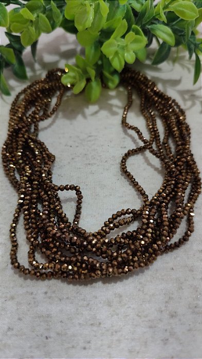 Cristal Cobre 2mm (1 fio - 160un)