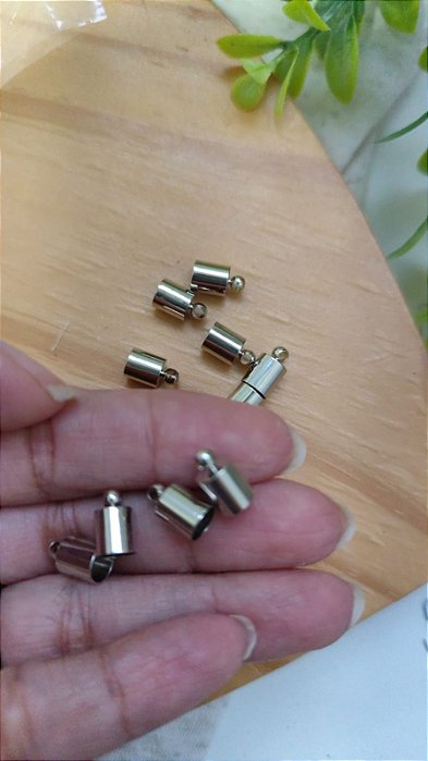 Terminal Copinho 4mm Níquel (10un)