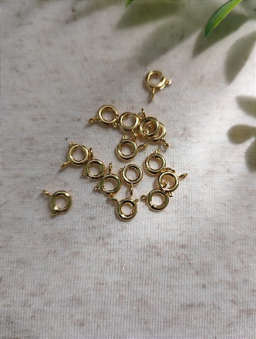 Fecho Bóia Ouro 6mm  (4 un)