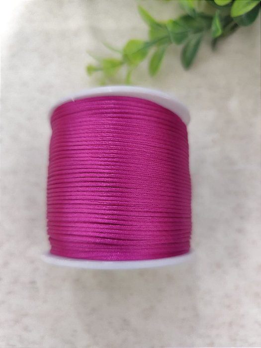 Fio de Seda 1mm  Fucsia (5 metros)
