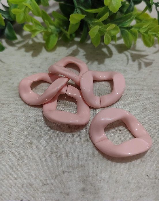 Elo de Resina Rosa 37mm (4un)