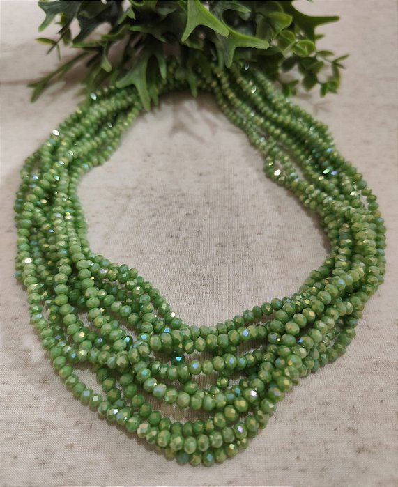 Cristal Verde Boreal 4mm (1 fio - 120un)