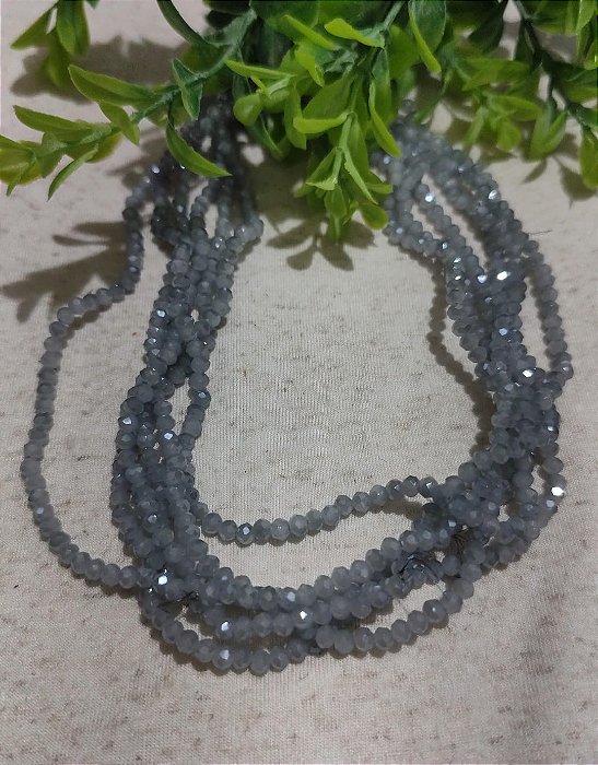 Cristal Cinza Claro 4mm (1 fio - 120un)