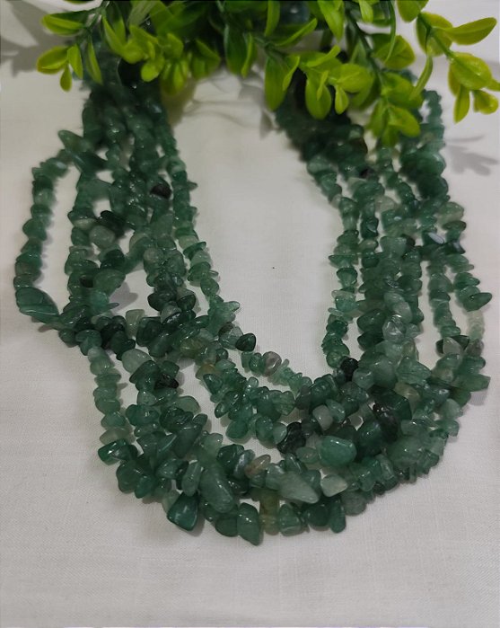 Fio Cascalho Quartzo Verde (1 fio - 40cm)