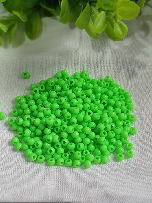 Bola Resina 4mm Verde Neon (20gr)