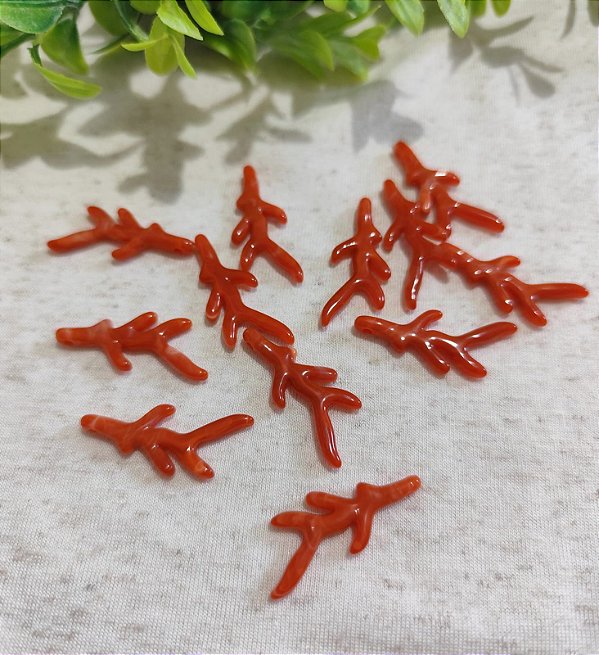 Coral de Resina Laranja 32mm (10un)