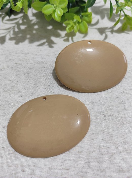 Pingente Resina Oval Nude 70mm (un)
