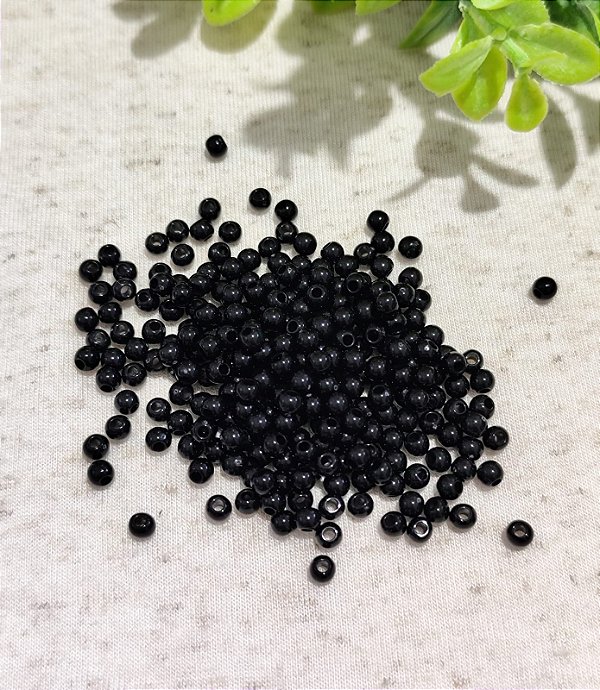 Bola Resina 4mm Preta (20gr)