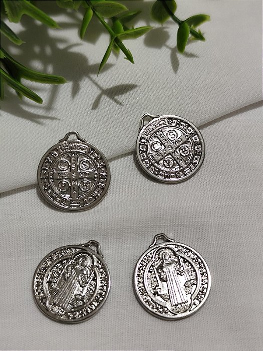 Pingente Medalha São Bento Níquel (un)