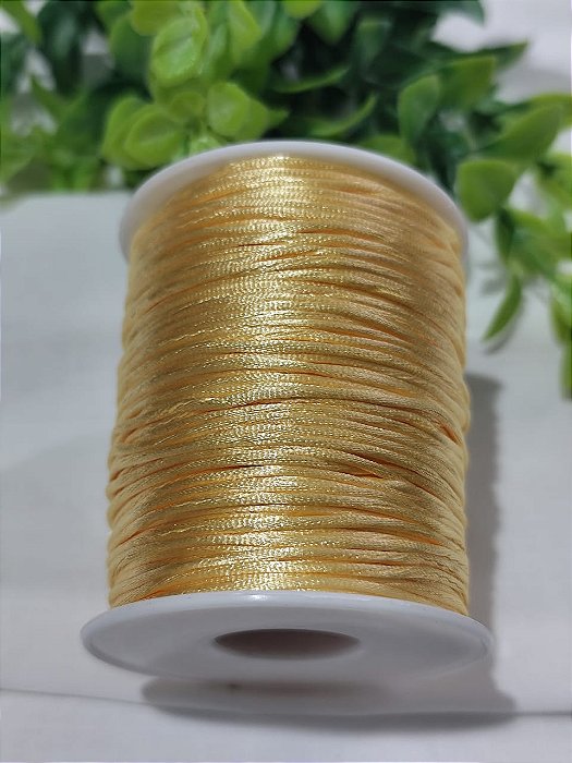 Fio de Seda 1mm Amarelo Claro (5 metros)