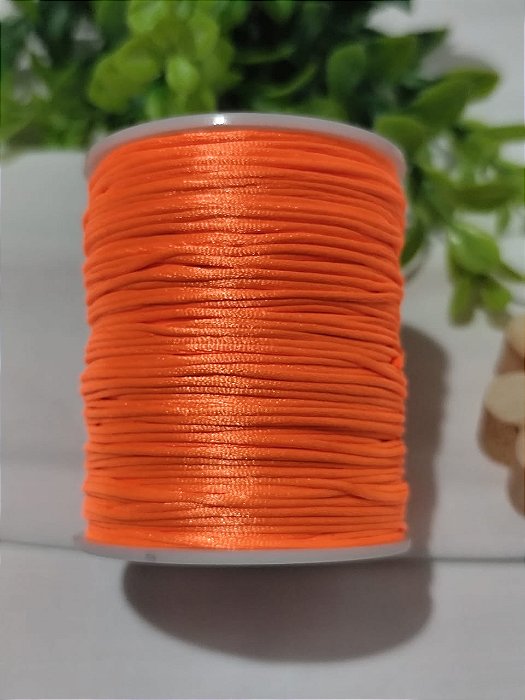 Fio de Seda 1mm  Laranja Neon (5 metros)