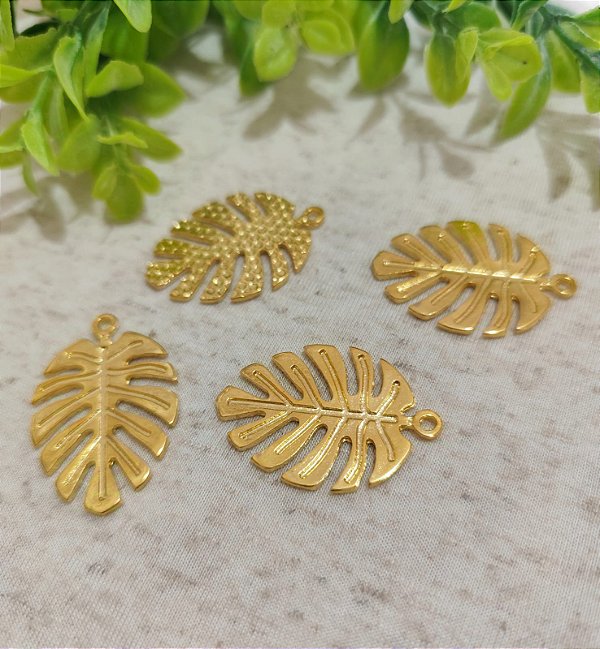 Pingente Costela de Adão 40mm Ouro