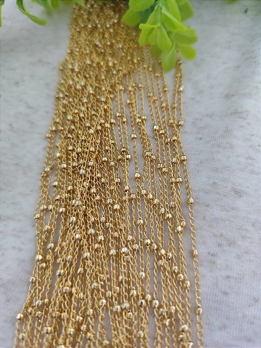 Corrente Bolinha 2.5mm Ouro (metro)