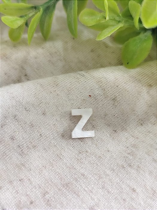 Pingente Letra Z Madrepérola 10mm (UN)