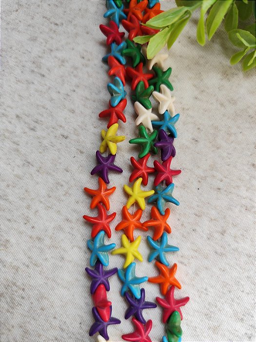 Fio Howlita Estrela Colorida (1 fio - 34un)