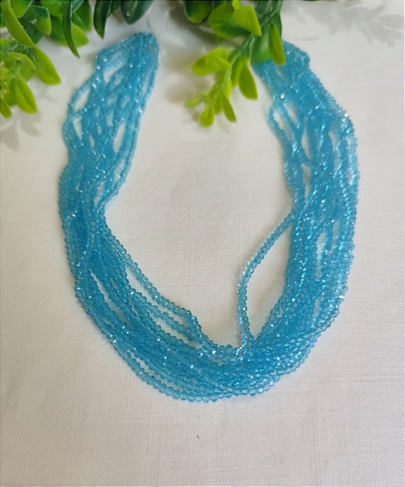 Cristal Azul Claro Translucido 2mm (1 fio - 160un)