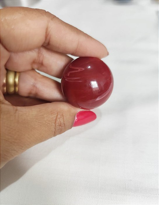Conta de Resina Bola 30mm Marsala Mesclada (un)