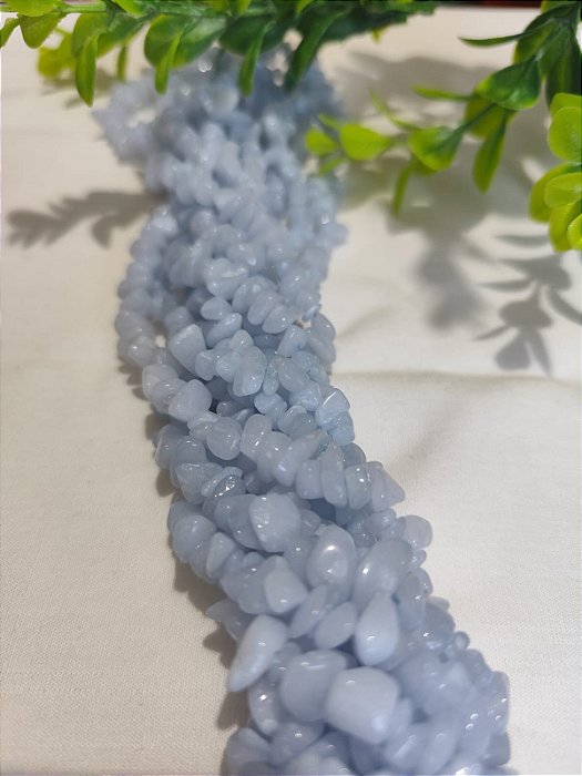 Fio Cascalho Quartzo Azul (1 Fio - 40cm)