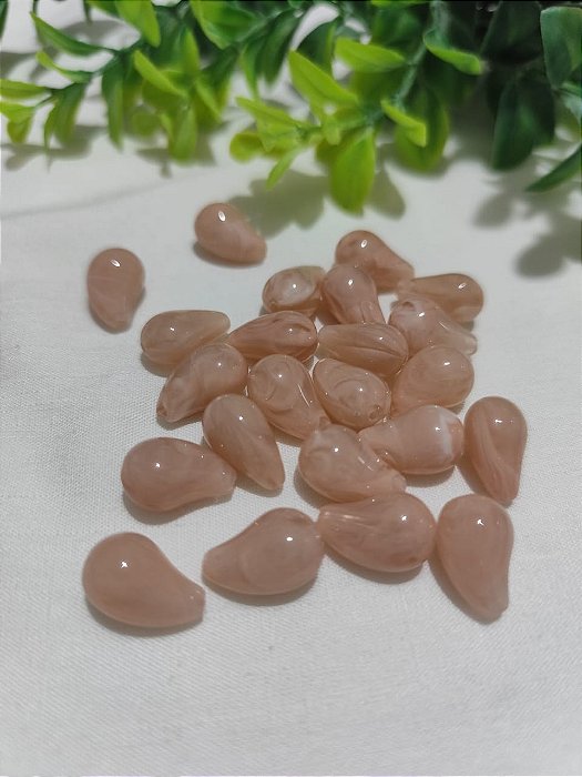 Pingente Gota 16mm Rosa Mesclado (10un)