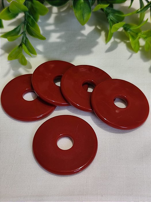 Conta Resina Redonda 40mm Marsala (4un)