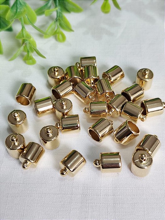 Terminal Copinho ABS 8mm Ouro (10un)